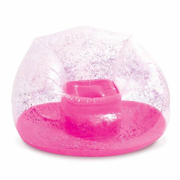 Make It Real 3C4G Pink Glitter Confetti Inflatable Chair Make It Real