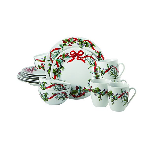 Brylanehome 16 Piece Christmas Dinnerware Set BrylaneHome