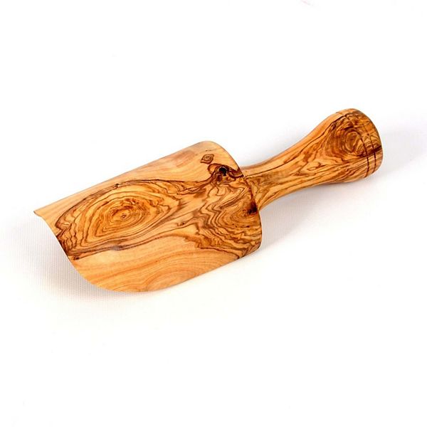 Handmade Olive Wood Large Flour Scoop 8" Wooden Bath Salt Scoop Holds About 1 Cup BELDINEST