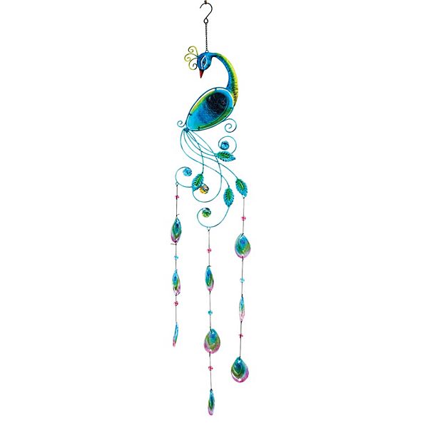 Brylanehome Peacock Wind Chime BrylaneHome