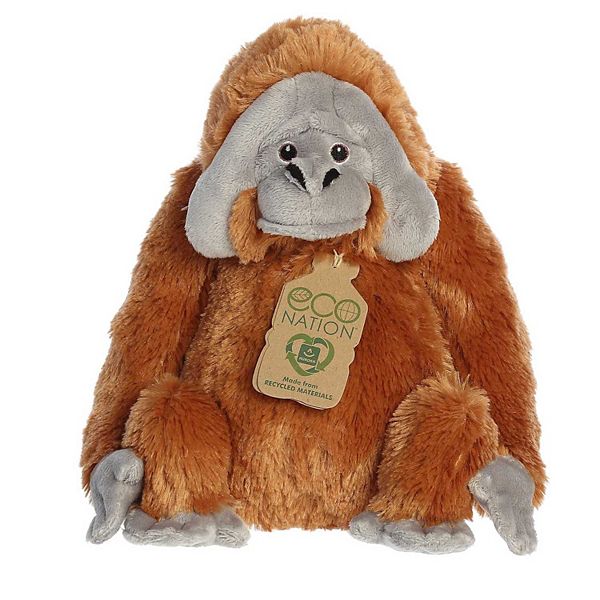 Aurora Medium Orange Eco Nation Eco Hugs 12" Orangutan Eco-friendly Stuffed Animal Aurora