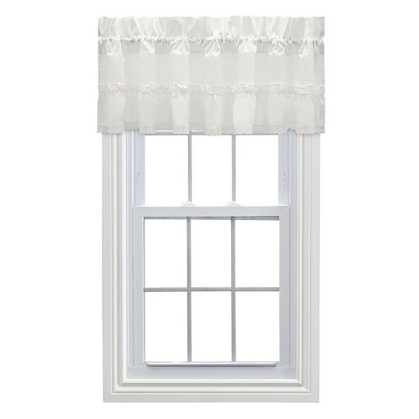 Белая оконная вуаль с рюшами, 60x40 см, 70% полиэстер, 30% хлопок Ellis Curtain