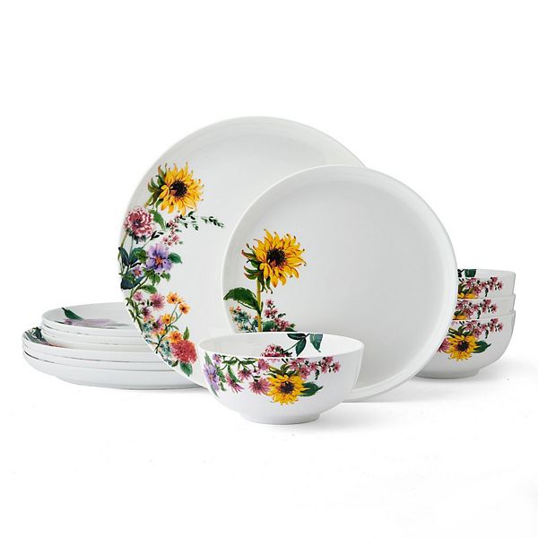 Mikasa Garden Of Petals 12-Piece Dinnerware Set MIKASA