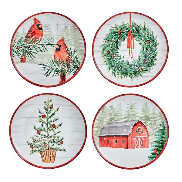 Mikasa Countryside Christmas 9-in. Set of 4 Salad Plates MIKASA