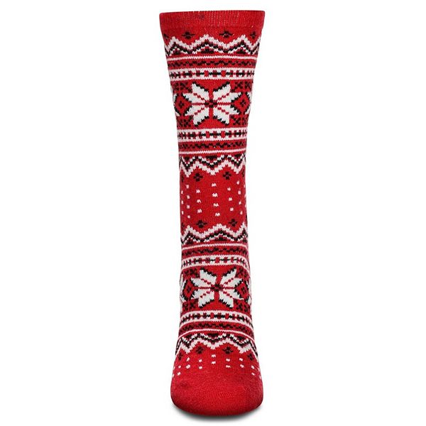 Женские носки Crew с зимним узором Fair Isle из кашемира, тёплые и уютные MEMOI