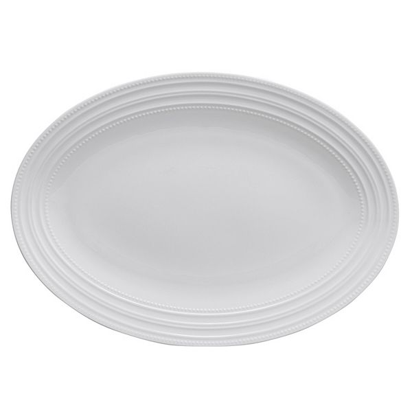 Mikasa Kamryn Vegan Bone China White Oval Platter MIKASA