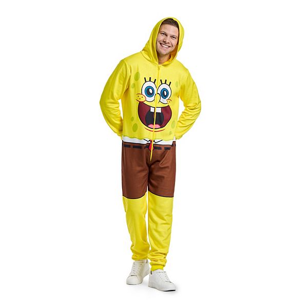 Комбинезон для взрослых OppoSuits с героями SpongeBob SquarePants, капюшон, длинные рукава OppoSuits