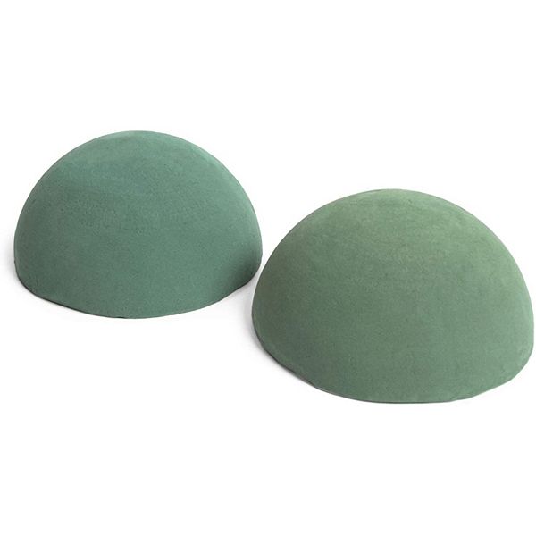 Round Floral Foam Half Balls For Flowers And Diy Crafts (7.8 In, 2 Pack) Bright Creations