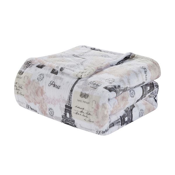 Luxurious Ultra Soft Lightweight Brigette Printed Premium Quality Bed Blankets. Plazatex