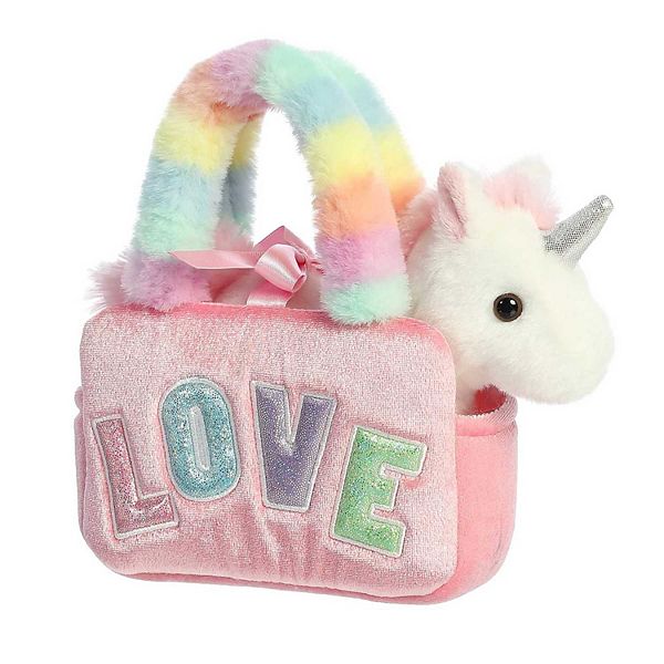 Aurora Small Pink Fancy Pals 6.5" Rainbow Love Fashionable Stuffed Animal Aurora