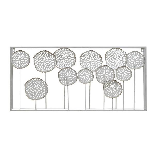 Belle Maison 37-in. Framed Metal Flowers Wall Decor Belle Maison