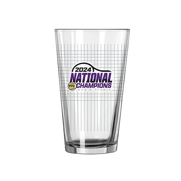 TCU Horned Frogs 2024 NCAA Men's Tennis National Champions 16oz. Pint Glass Logo Brand