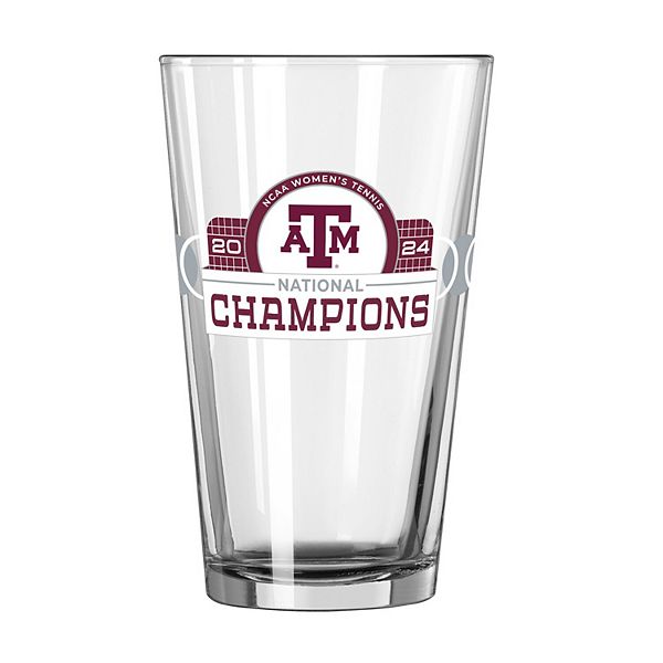 Texas A&M Aggies 2024 NCAA Women's Tennis National Champions 16oz. Pint Glass Logo Brand