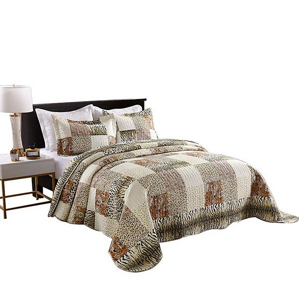 Marcielo 3 Piece Quilted Bedspread Quilt Set Lightweight Bedspread MarCielo