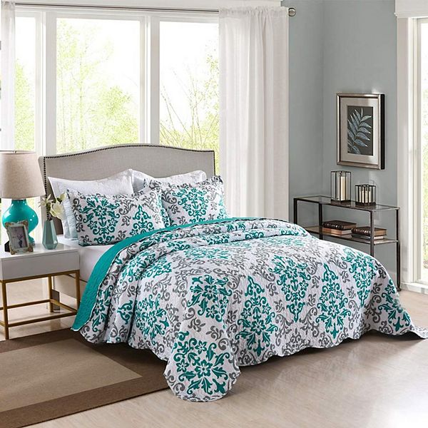 Marcielo 3 Piece Quilted Bedspread Quilt Set Lightweight Bedspread MarCielo