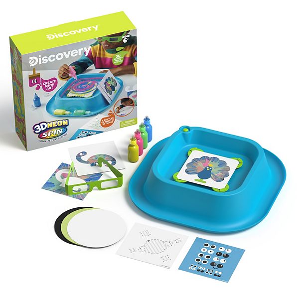 Discovery™ 3D Neon Spin Motorized Art Station Starter Kit Discovery