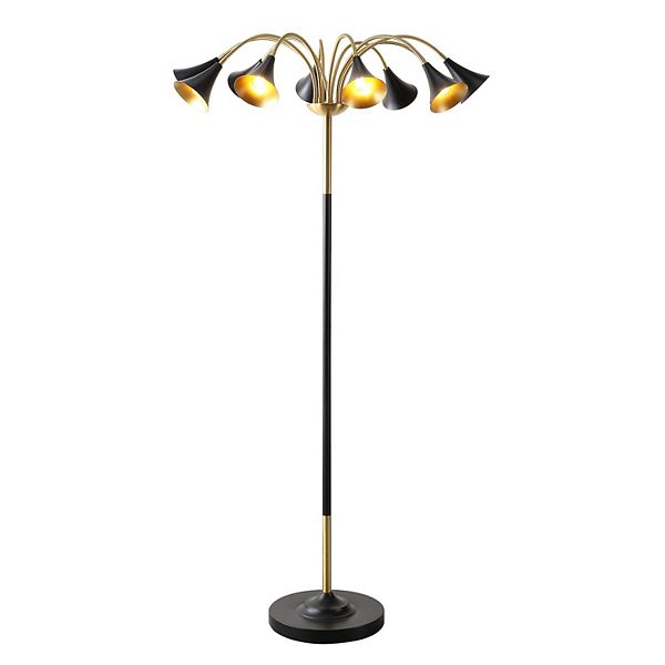 Vivian 10-light Mid-century Modern Iron Medusa Multi Head Led Floor Lamp Jonathan Y Designs