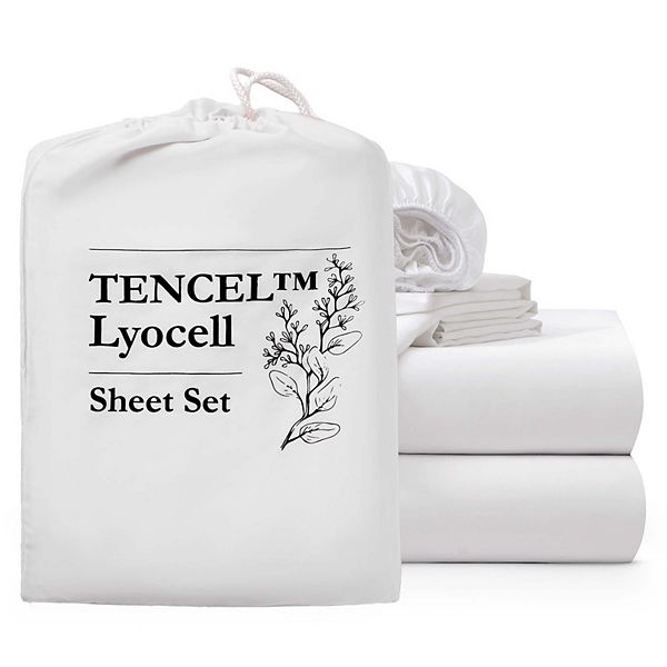 Unikome Silky-smooth Tencel Lyocell Sheet Set-natural Cooling Summer Sheet Set UNIKOME