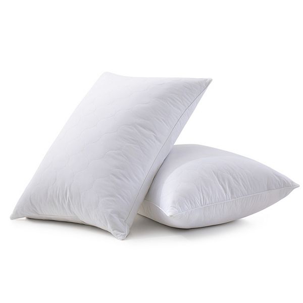 Unikome Quilted Side Sleeper Bed Pillow, White Soft Goose Down Soft Pillow UNIKOME