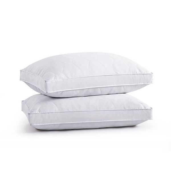 Unikome Set Of 2 Soft And Comfortable Medium Firm Bed Pillows, Goose Down Feather Sleeping Pillows UNIKOME