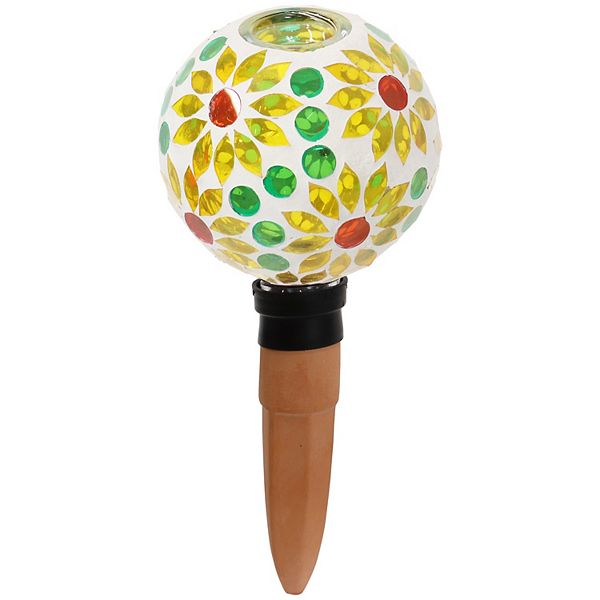 Sunnydaze Glass Mosaic Plant Watering Globe Sunnydaze Decor