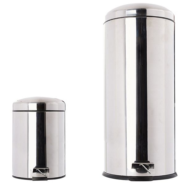 Brylanehome Step Trash Cans, Set Of 2 BrylaneHome