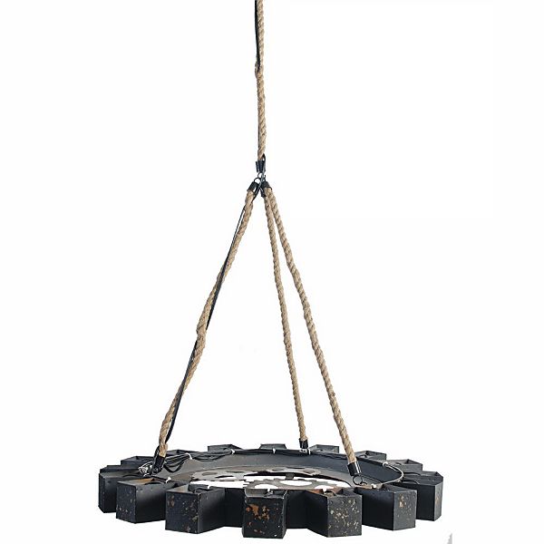 Distinctively Designed Tyre Like Chandelier Benzara