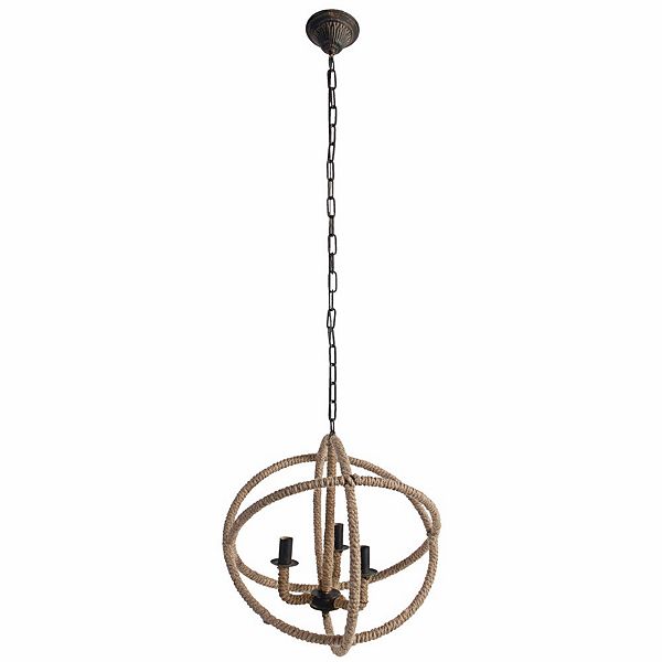 Impressive Cade 3 Light Roped Chandelier Benzara