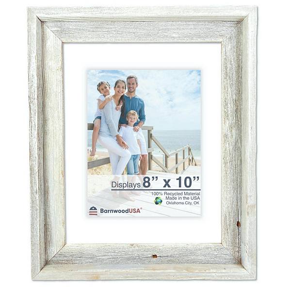 Rustic Farmhouse Signature Series Reclaimed Solid Wood Floating Picture Frame BarnwoodUSA