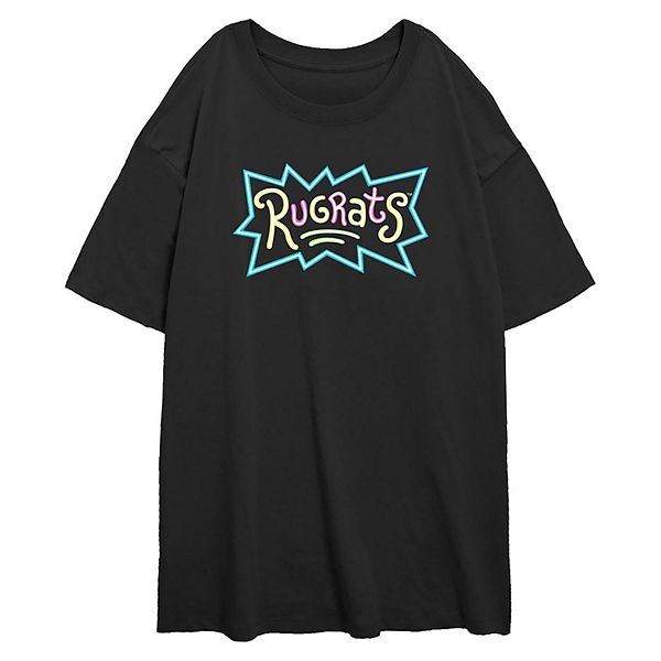 Футболка oversize с логотипом мультфильма Rugrats от Nickelodeon, круглым вырезом и короткими рукавами Nickelodeon