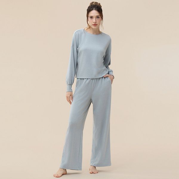 Women's Adyson Parker 2-Piece Sweater Knit Pajama Top & Pajama Bottoms Set Adyson Parker