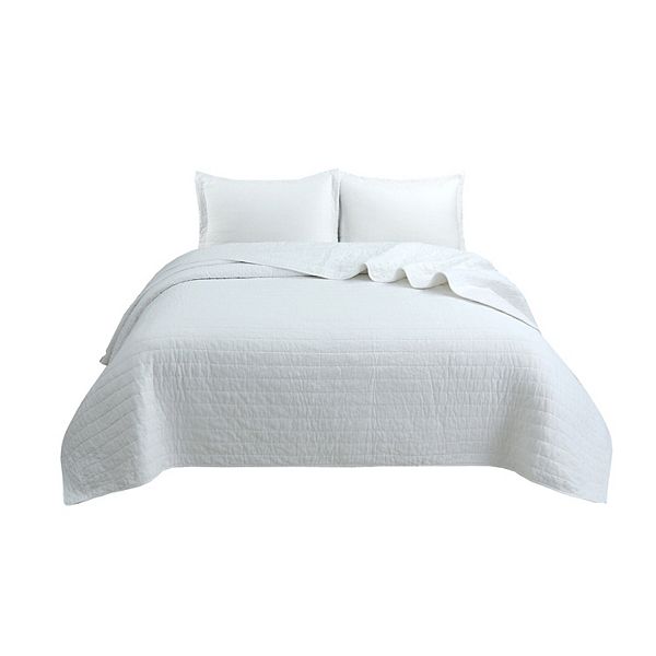 Marcielo 3 Piece 100% Cotton Oversized Bedspread Lightweight Quilt Set Stitching MarCielo