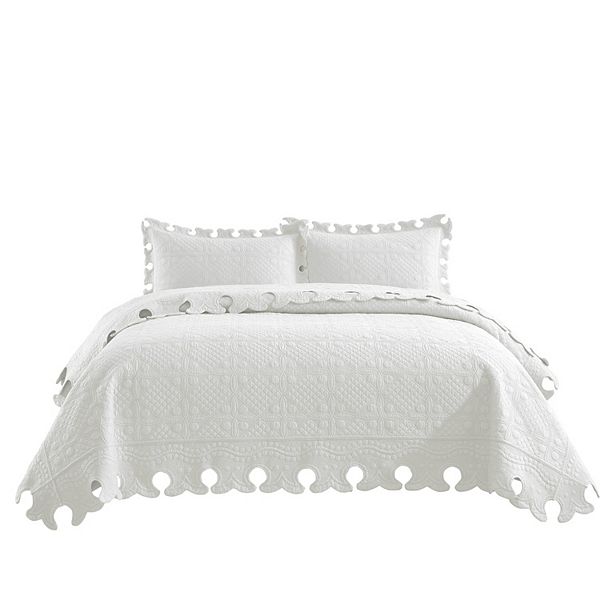 Marcielo 3 Piece 100% Cotton Oversized Quilt Bedspread Set MarCielo