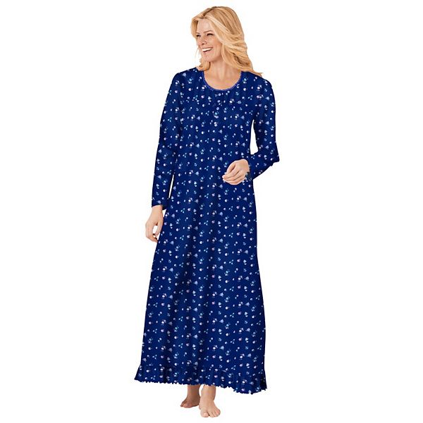 Dreams & Co. Women's Plus Size Long-Sleeve Gown Dreams & Co.