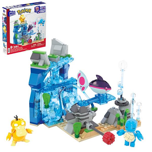 Mega Bloks Pokémon Aquatic Adventure 319-Piece Building Toy Kit Mega Bloks