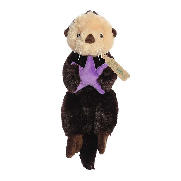 Aurora Large Brown Eco Nation Eco Hugs 14.5" Sea Otter Eco-friendly Stuffed Animal Aurora