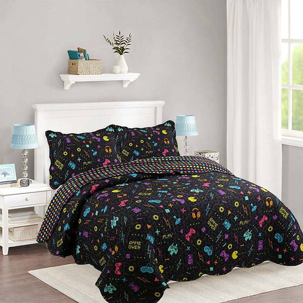 Marcielo Kids Quilt Bedspread Set For Teens Girls Bedding Gamer MarCielo