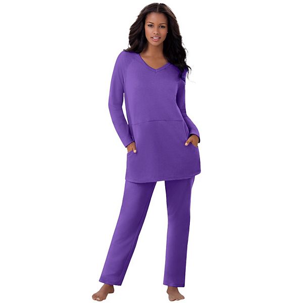 Dreams & Co. Women's Plus Size Petite 2-piece Lounge Set Dreams & Co.