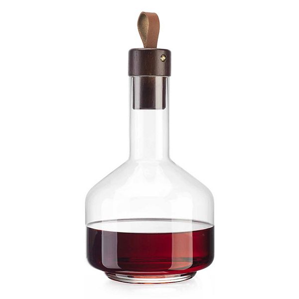 Home Essentials Attache Leather Top Decanter Home Essentials