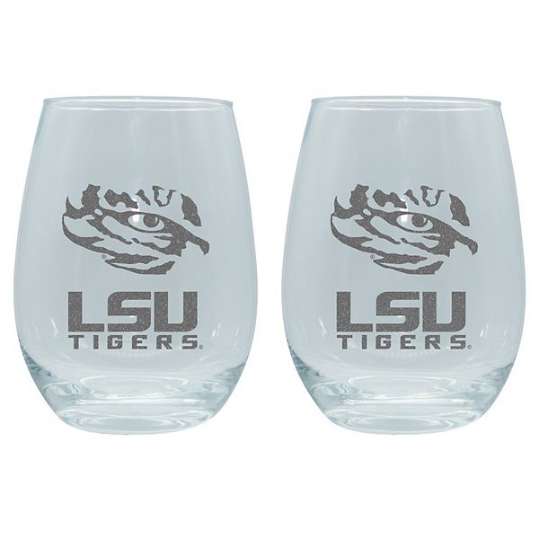 The Memory Company LSU Tigers 2-Pack 15oz. Stemless Wine Glass Set The Memory Company