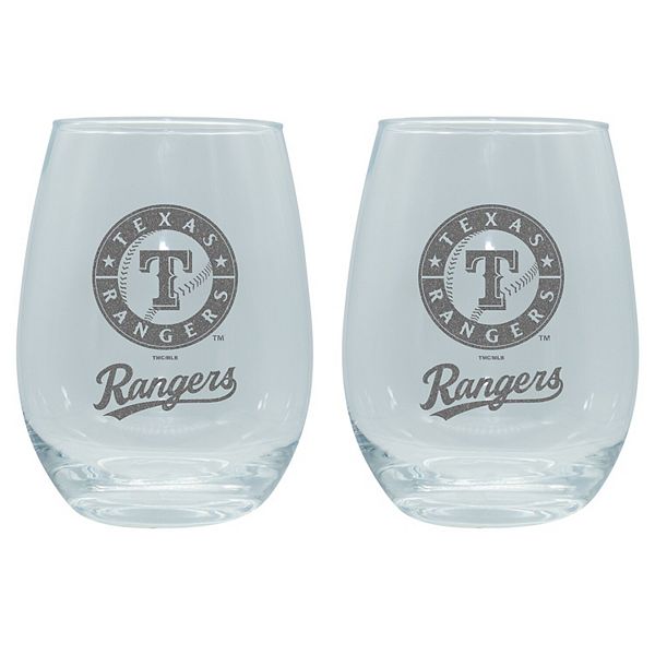 The Memory Company Texas Rangers 2-Pack 15oz. Stemless Wine Glass Set The Memory Company