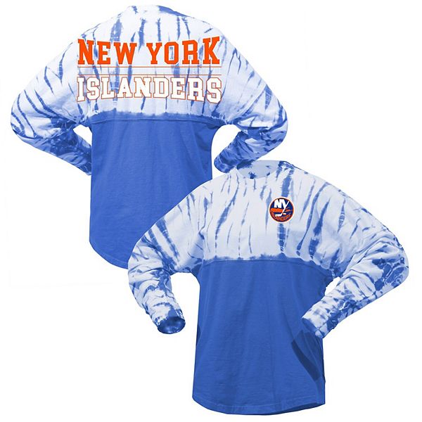 Унисекс Футболка Spirit Jersey Crystal Half Dye Long Sleeve New York Islanders Spirit Jersey