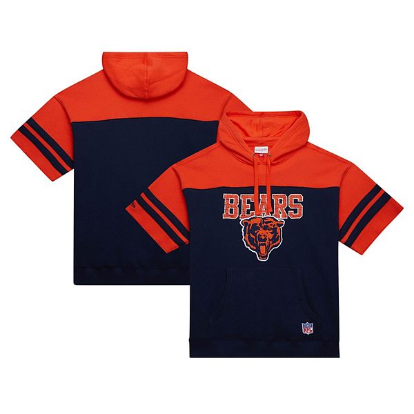 Мужская Футболка Mitchell & Ness Navy Chicago Bears Off Field Vintage Logo Короткий Рукав Пуловер Mitchell & Ness