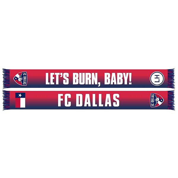 Шарф FC Dallas 2024 с двусторонним дизайном и бахромой, красный, 100% акрил Ruffneck Scarves