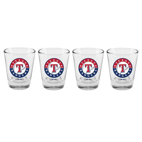 The Memory Company Texas Rangers 4-Pack 2oz. Shot Glass Set The Memory Company