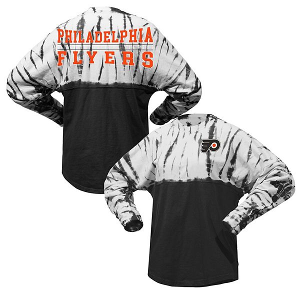 u Футболка Spirit Jersey Crystal Half Dye Черная Philadelphia Flyers с длинным рукавом Spirit Jersey