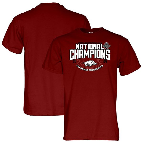 Унисекс Футболка Blue 84 Arkansas Razorbacks 2024 NCAA  Чемпионы на Открытом Воздухе Blue 84