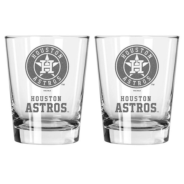 The Memory Company Houston Astros 2-Pack 15oz. Double Old Fashioned Glass Set The Memory Company