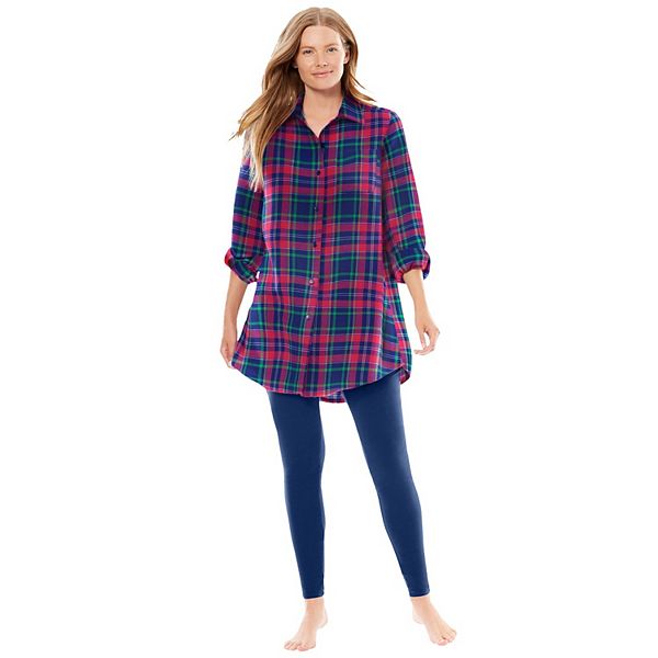 Dreams & Co. Women's Plus Size Plaid PJ Set Dreams & Co.