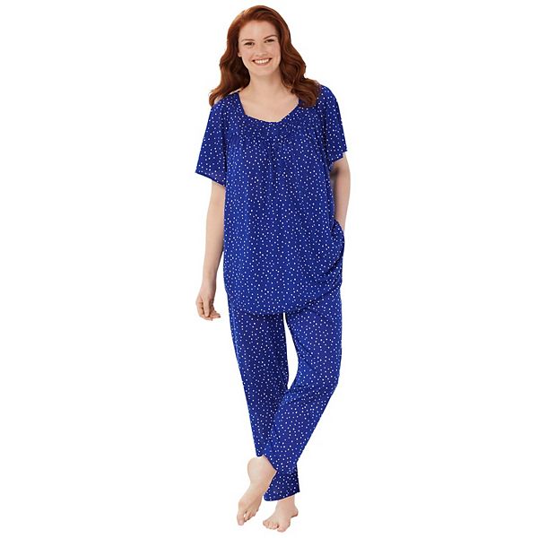 Dreams & Co. Women's Plus Size Short-sleeve Cooling Pajama Set Dreams & Co.